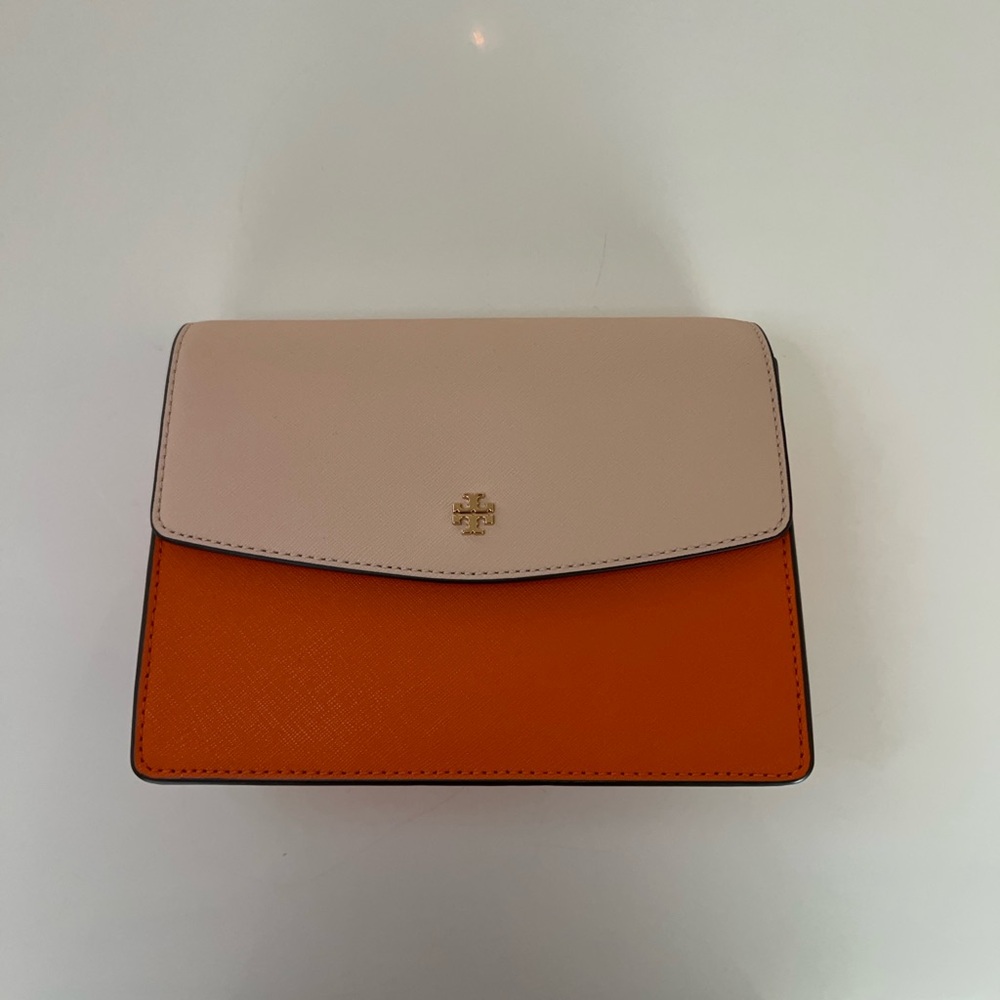 Tory Burch Crossbody Bag in Orange and Cream